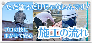 ただ塗るだけじゃないんです！プロの技にまかせて安心、施工の流れ